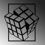 Wallity Rubik's Cube Escultura de pared negra